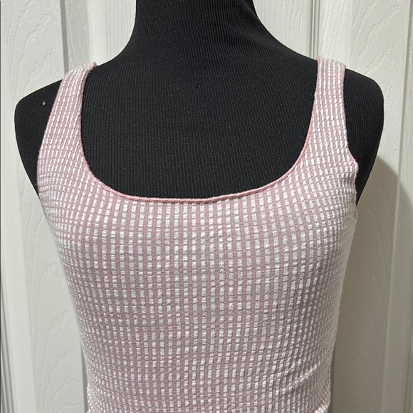 Pink size S Ribbed Women's Tank Top - Picture 2 of 5